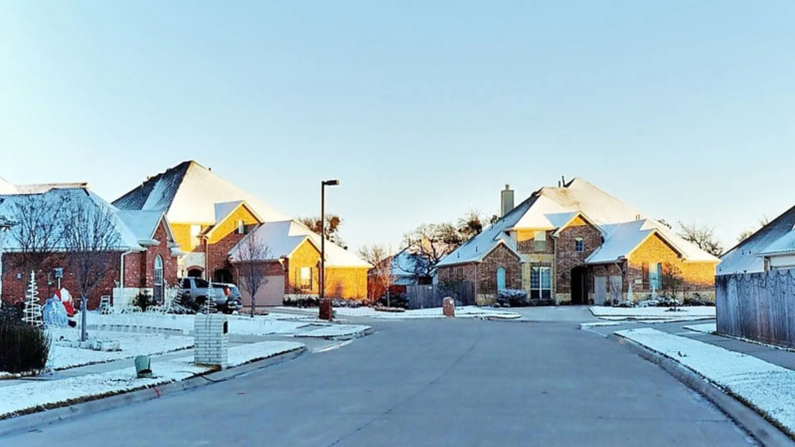 Suburban residential street in Sachse, TX