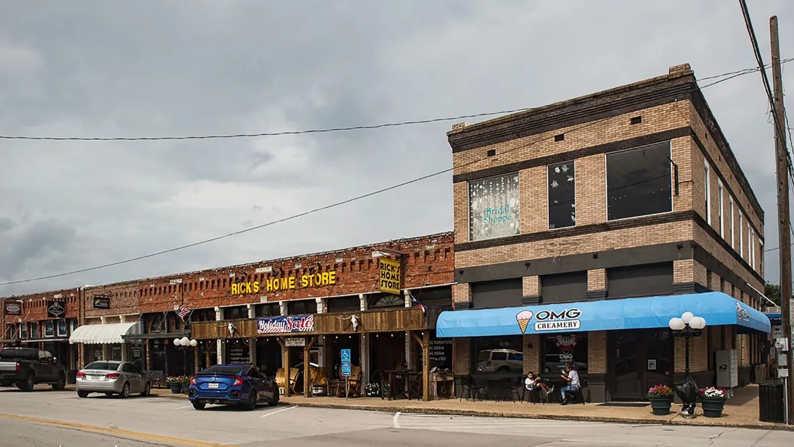 Historic downtown Wylie, TX storefronts